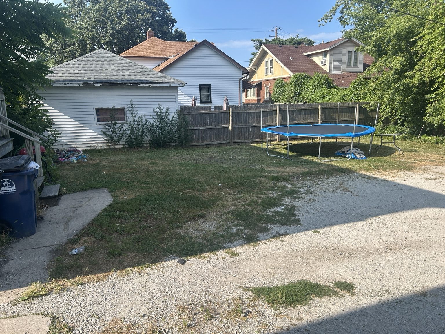 Backyard before cleanup