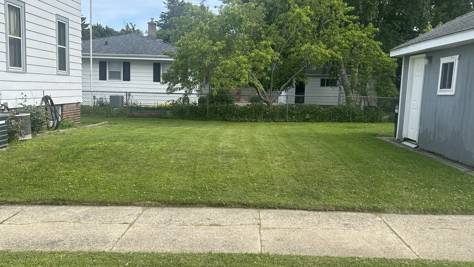 Yard and lawn in maintained condition